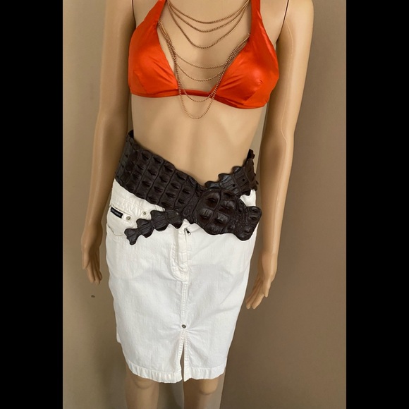 EXOTIC CROCODILE STATEMENT BELT main image 6